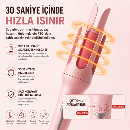 Zivox™ Otomatik Bukle Yapıcı Saç Şekillendirici