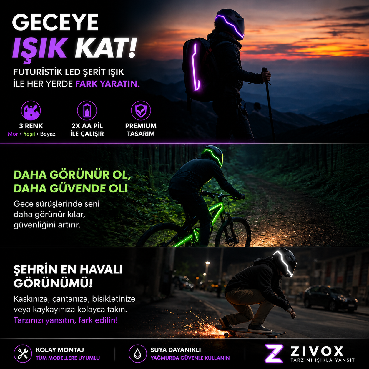 Zivox™ NeonRide LED Şerit