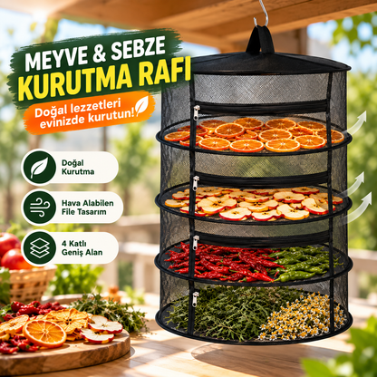 Zivox™ 4 Katlı Meyve, Sebze ve Baharat Kurutucu