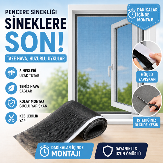 Zivox™ 150✖️130 CM Cırt Bantlı Pencere Sinekliği