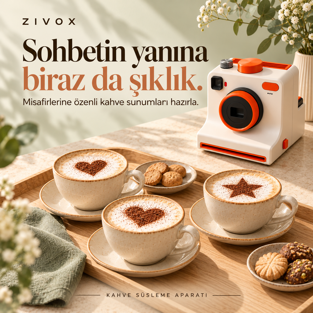 Zivox™ Kahve Süsleme Kamerası